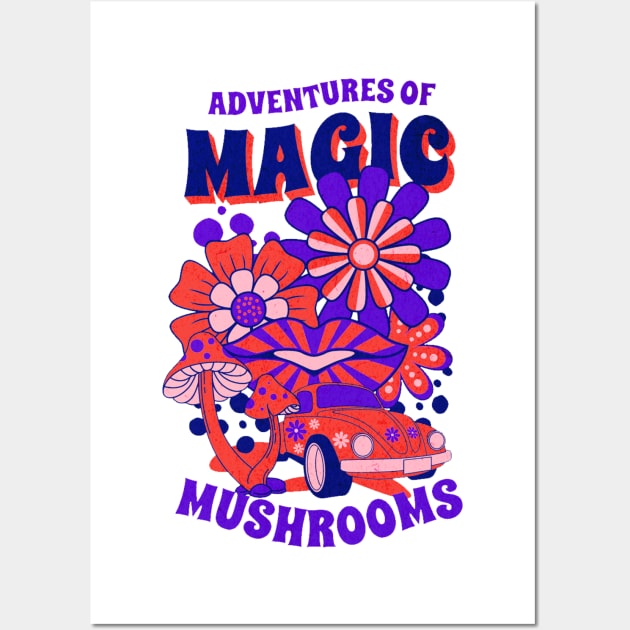 Magic Mushrooms Adventure Wall Art by Dandzo